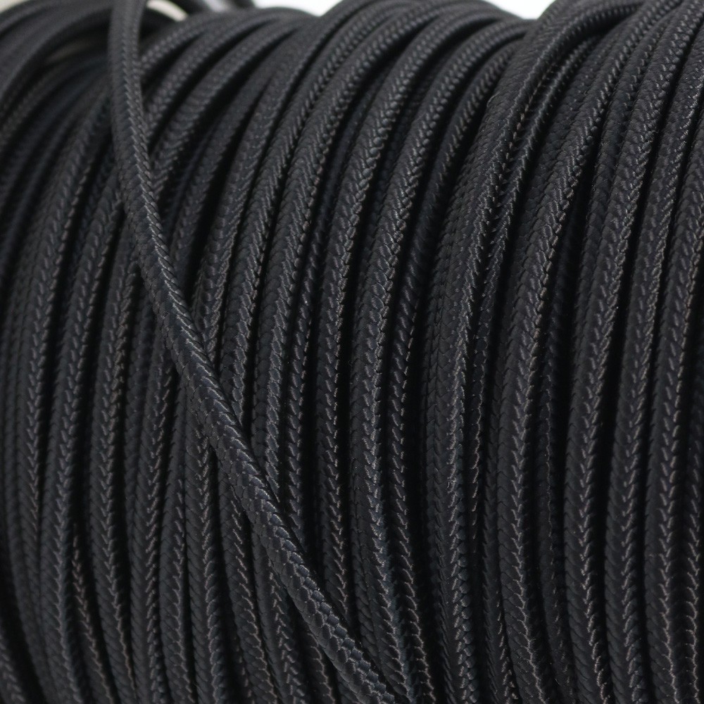 Câble électrique extérieur gaine de tissu Noir - effet soie - La Maison  Pernoise