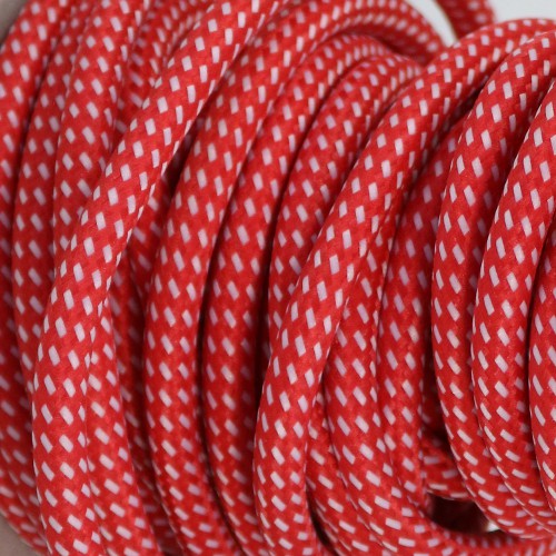 CÂBLE ELECTRIQUE TEXTILE BICOLORE NOIR/BLANC