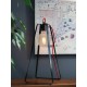 LAMPE LU CABLE ROUGE AVEC AMPOULE LED