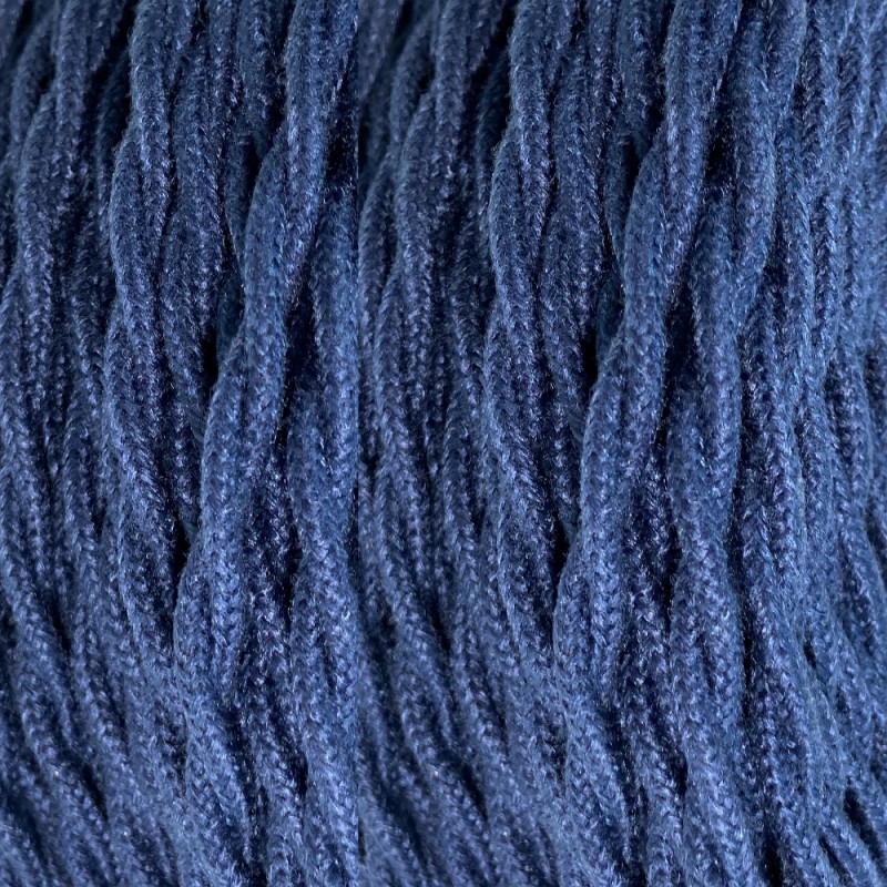 CÂBLE ÉLECTRIQUE TEXTILE TORSADÉ BLEU