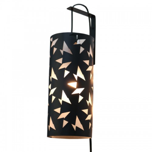 MAGUY. Applique en acier noir D.20cm