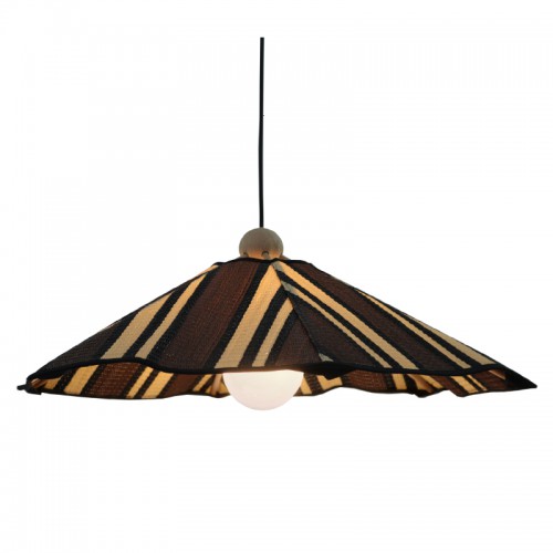 Sénégal Suspension en hêtre avec natte chocolat D.65cm