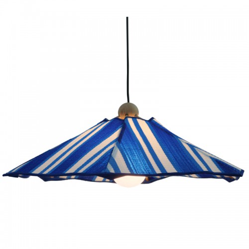 Sénégal Suspension en hêtre avec natte bleu D.65cm