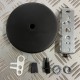 PAVILLON METAL NOIR PLAT AVEC FIXATION PLAFOND