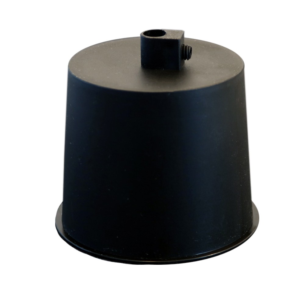 Pavillon cylindrique noir en PVC pour cacher les fils d'un luminaire