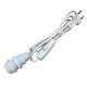 CABLE PVC BLANC AVEC INTER, FICHE ET DOUILLE E14