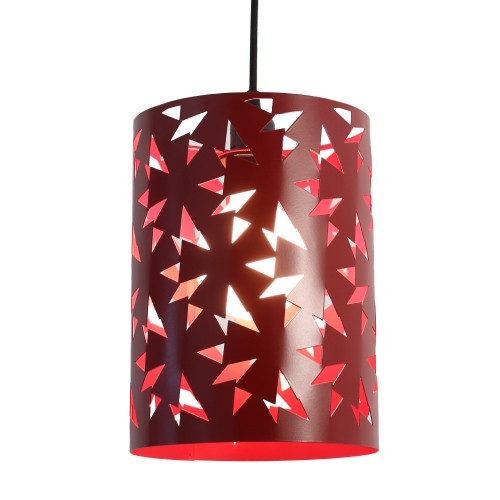 MAGUY. Suspension en acier rouge D.20cm