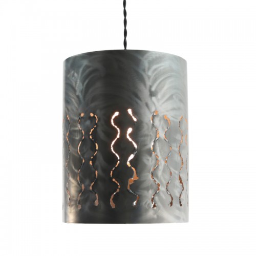 OCEANE. Suspension en acier brossé D.20cm