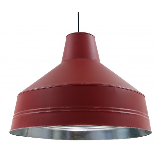 ATELIER. Suspension en acier galvanisé rouge D.51cm