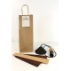 SUSPENSION BOIS & TOILE COTON CHOCOLAT