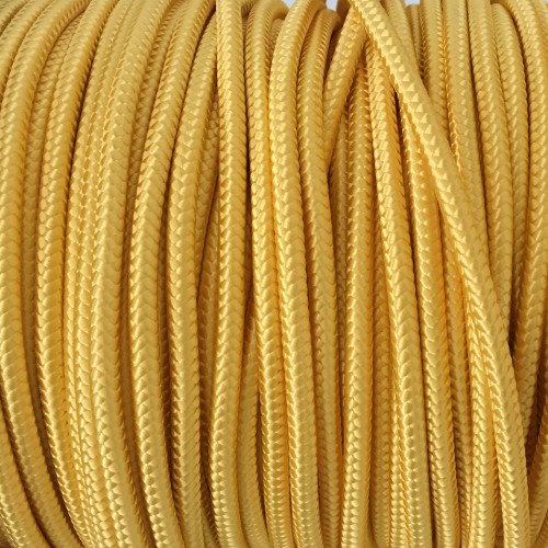 CÂBLE ELECTRIQUE TEXTILE ROND JAUNE