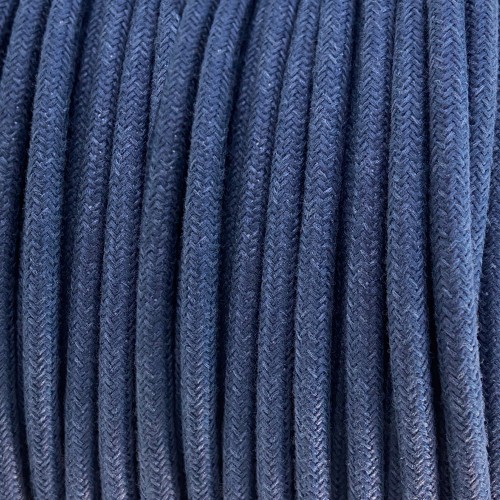 CÂBLE ÉLECTRIQUE TEXTILE COTON BLEU JEANS