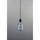 SUSPENSION CABLE TEXTILE GRIS / CHROME