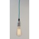 SUSPENSION CABLE TEXTILE BLEU CANARD / CHROME