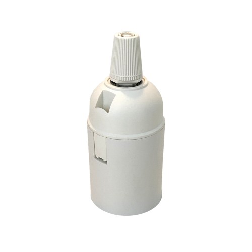 DOUILLE E27 PVC BLANC LISSE