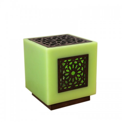 LAMPE BOUGIE ARABESQUE VERVEINE