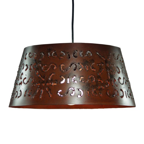 BIZERTE. Suspension en acier oxydé D.36cm