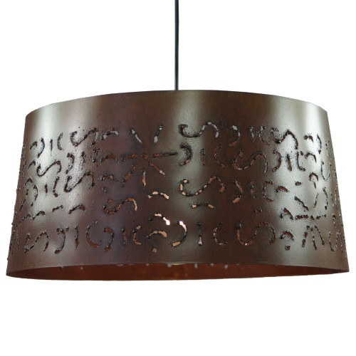 BIZERTE. Suspension en acier oxydé D.45cm