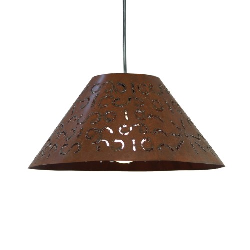 BIZERTE. Suspension en acier oxydé D.36cm