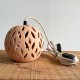 LAMPE BOULE TERRE CUITE - Câble Lin