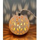 LAMPE BOULE TERRE CUITE - Câble jute tressé