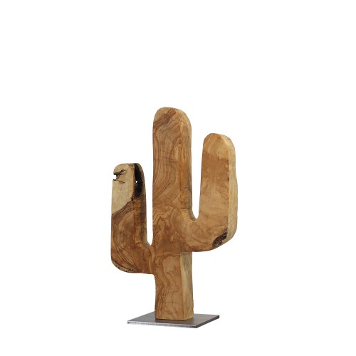 CACTUS DECORATIF PETIT MODELE EN BOIS OLIVIER