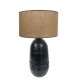 LAMPE KÉO NOIR MOTIF MAYA ABAT JOUR JUTE