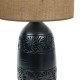 LAMPE KÉO NOIR MOTIF MAYA ABAT JOUR JUTE