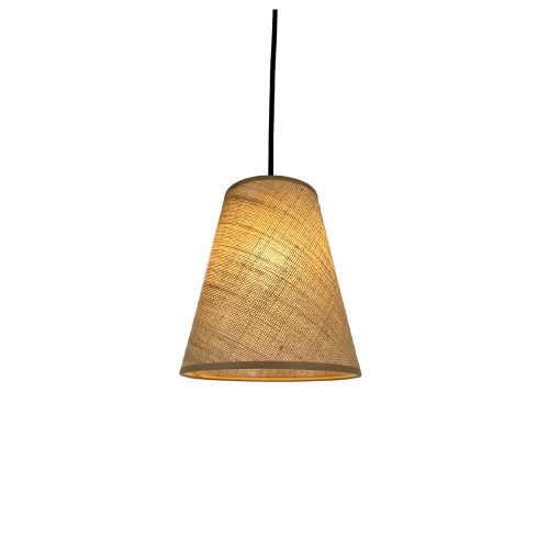 Nola Suspension conique jute naturelle non électrifiée D.18cm