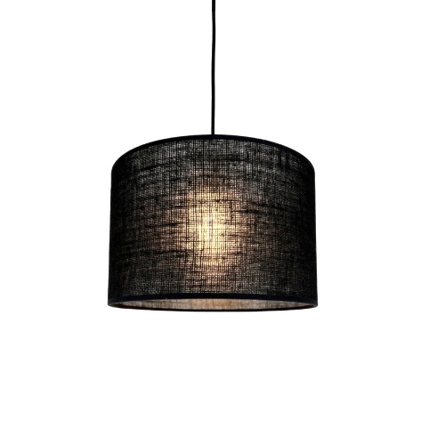 Nola Suspension en jute noire non électrifiée D.28cm
