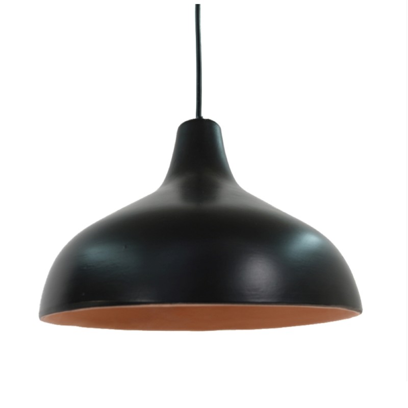SUSPENSION TERRE CUITE NOIRE 25