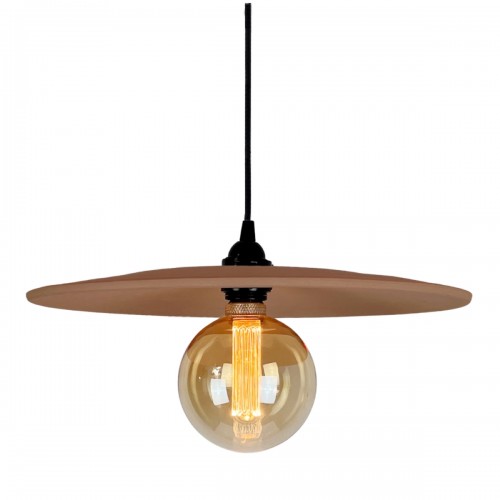 NYL Suspension en terre cuite naturelle D.40cm - câble textile noir