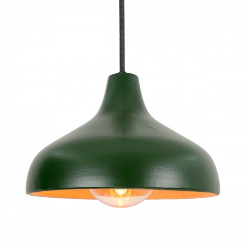 TERY. Suspension extérieur en terre cuite verte D.25cm