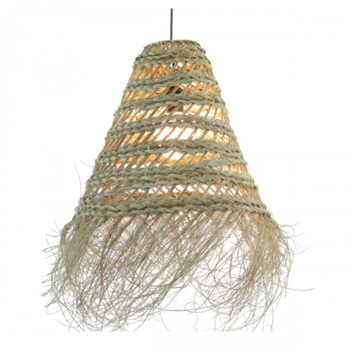 halfa Suspension grand modèle tressée en fibres végétales D.45cm