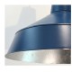 SUSPENSION GALVA Ø 38 CM BLEU GENTIANE CABLE TEXTILE
