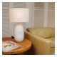 LAMPE KÉO BLANCHE MOTIF INCA ABAT JOUR JUTE