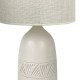 LAMPE KÉO BLANCHE MOTIF INCA ABAT JOUR JUTE