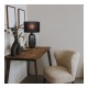 LAMPE KÉO NOIR MOTIF INCA ABAT JOUR JUTE