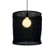 SUSPENSION TOILE DE JUTE Ø 40 - NOIR