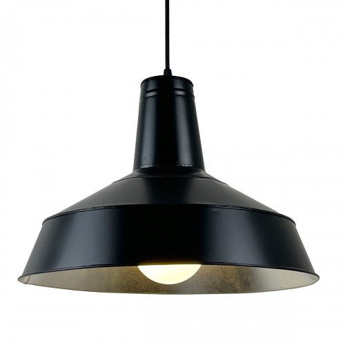 ATELIER. Suspension en acier galvanisé noir D.38cm
