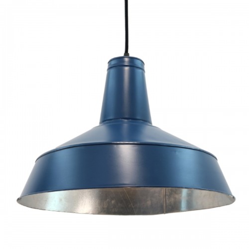 ATELIER. Suspension en acier galvanisé bleu D.38cm