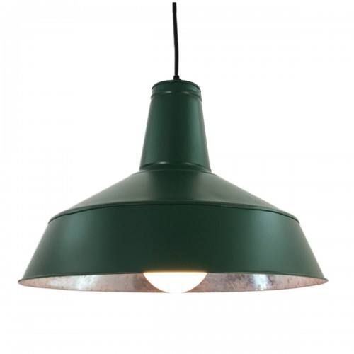 ATELIER. Suspension en acier galvanisé vert D.38cm