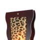 LAMPE VASE PALISSANDRE/LEOPARD