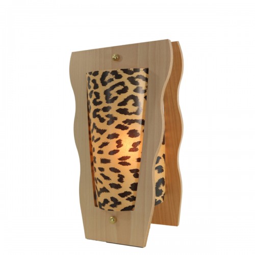 LAMPE VASE NATUREL/LEOPARD
