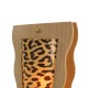 LAMPE VASE NATUREL/LEOPARD