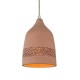 Kéo Suspension sara en terre cuite D.14cm - câble textile lin