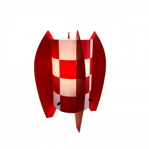 LAMPE ALBOP DAMIER ROUGE