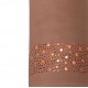 CYLINDRE Suspension en terre cuite motif sara D.12cm - câble textile lin