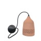 Kéo Suspension en terre cuite motif sara D.14cm - câble textile noir