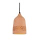 Kéo Suspension en terre cuite motif sara D.14cm - câble textile noir